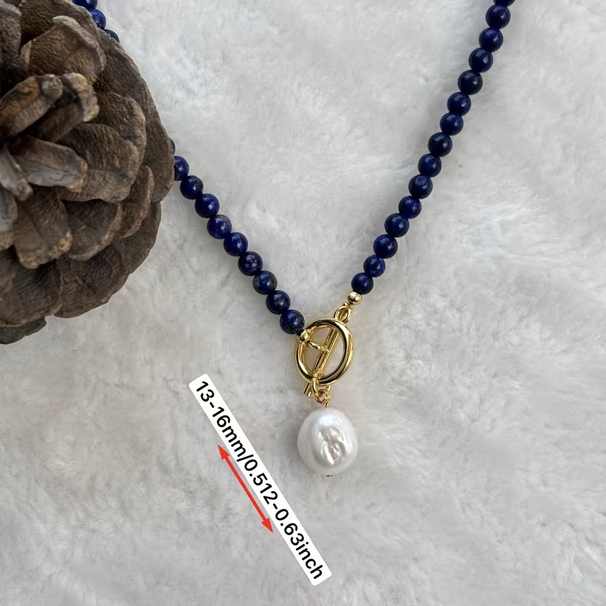 Women's Irregular Freshwater Pearl Necklace with OT Clasp